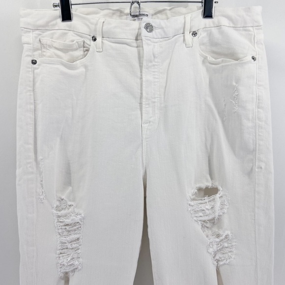 Good American Good Legs White Stretch High Rise Skinny Jeans Size 22 - Picture 5 of 8